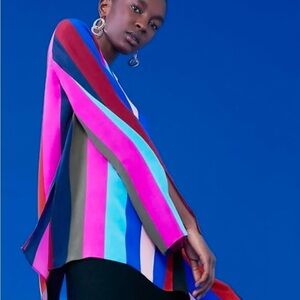 Diane Von Furstenberg stripe silk blouse size 6